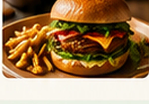 Burger and fries